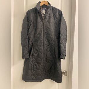 Patagonia Quilted Long Black Coat size small